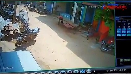 Watch this gas cylinder flying in the air like Superman and destroying property