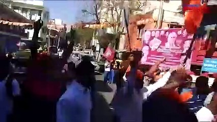 Congress counters BJP's Raksha Padayatra with protests, a procession and slogans