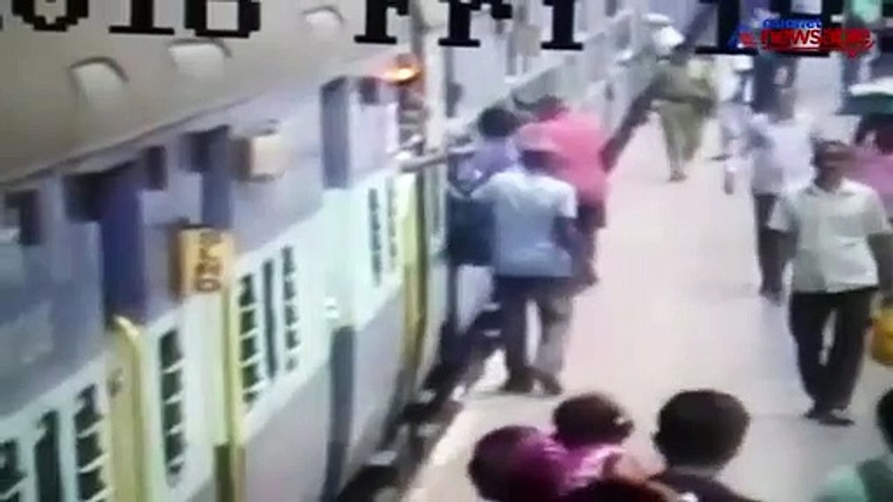 Man caught between platform and train, what happens when train moves will shock you
