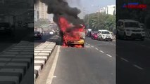 Video: School bus catches fire in Mumbai