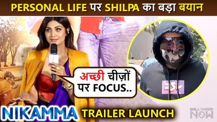 Shilpa Shetty Smartly Ignores Answering Raj Hiding His Face In Public, Talks About The Low Phase