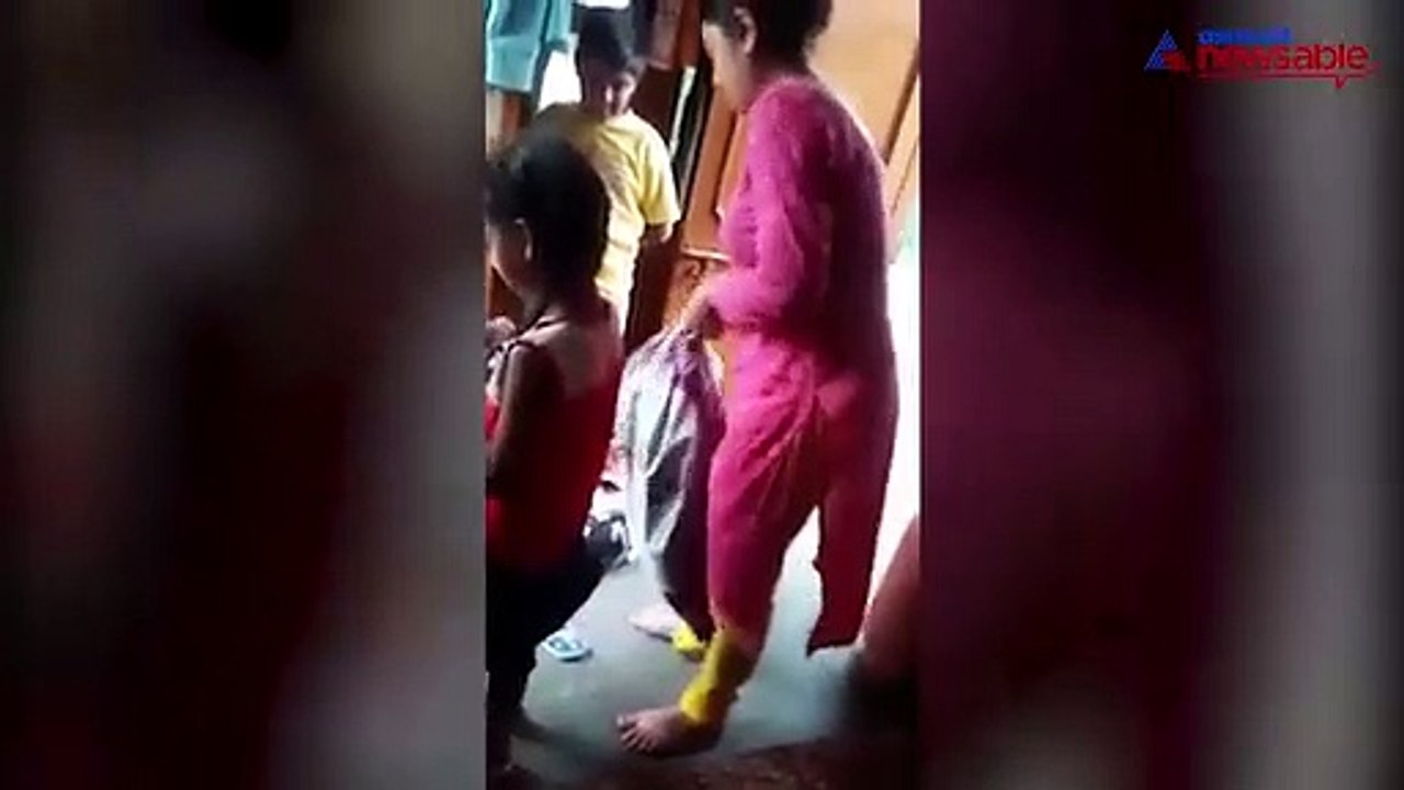 Shocking video: Stepmother brutally thrashed Stepmother brutally thrashed  in a gunny bag