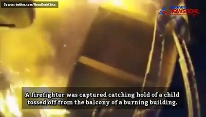 Video: Watch how a firefighter's quick thinking saved the life of a child
