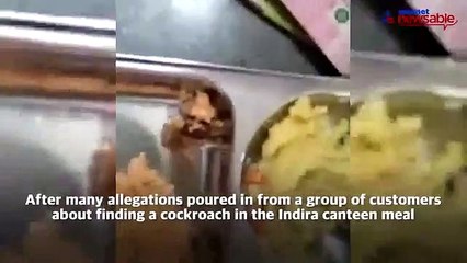 'Cockroaches were deliberately placed in the meal to defame Indira canteen,' says BBMP