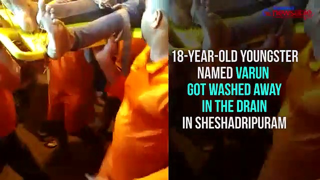 Youth gets washed away in the drain, thanks to heavy downpour in Bengaluru