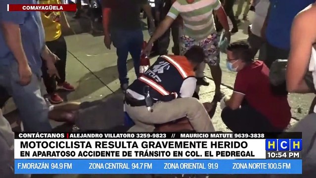 Motociclista resulta gravemente herido en accidente vial en col. El Pedregal