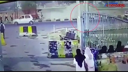 Horrifying video: Speeding car looses control, runs over students standing on footpath