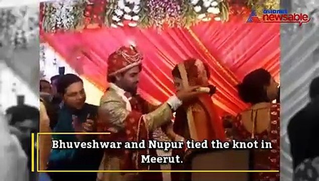 Watch: Indian speedster Bhuvneshwar Kumar tied the knot with Nupur Nagar