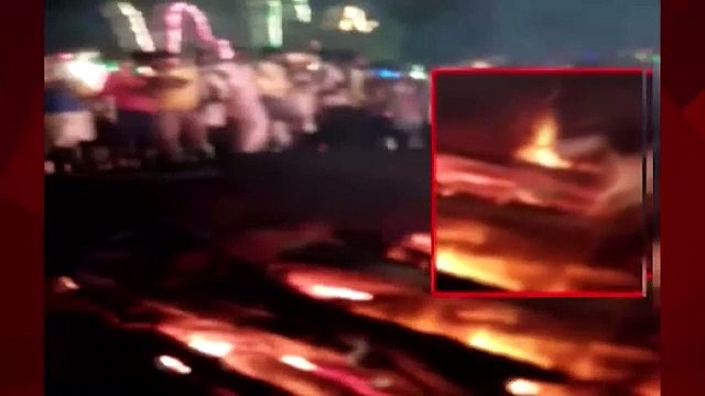 Fire-walk goes awry, man suffers injury