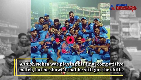 Speedster Ashish Nehra flaunts his football skills in his farewell game