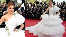 Cannes Film Festival 2022 : Urvashi Rautela Debut Red Carpet Look Viral ,White Ruffle Gown मे जलवा