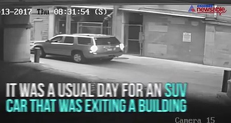 BMW comes crashing down all the way from the seventh floor!