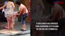 Woman gives birth on street, later walks like a boss with her groceries and the newborn