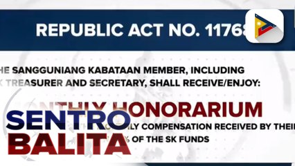 SK Members, ikinalugod ang pagsasabatas ni Pres. Duterte sa RA 11768; Mga SK kagawad, treasurer, at secretary, makatatanggap na ng monthly honorarium sa ilalim ng naturang batas