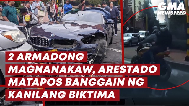 2 armadong magnanakaw, arestado matapos banggain ng kanilang biktima | GMA News Feed