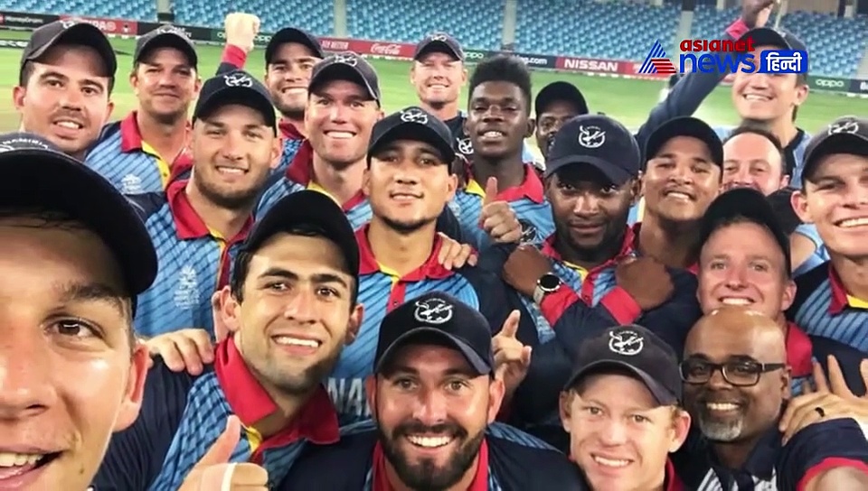 दुबई में खेले जा रहे टी 20 विश्व कप में नामीबिया ने ओमान को हराया, पहली बार किया क्वालिफाई