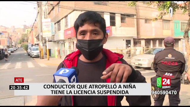 Ate: Conductor con brevete suspendido atropelló a niña y la deja en grave estado