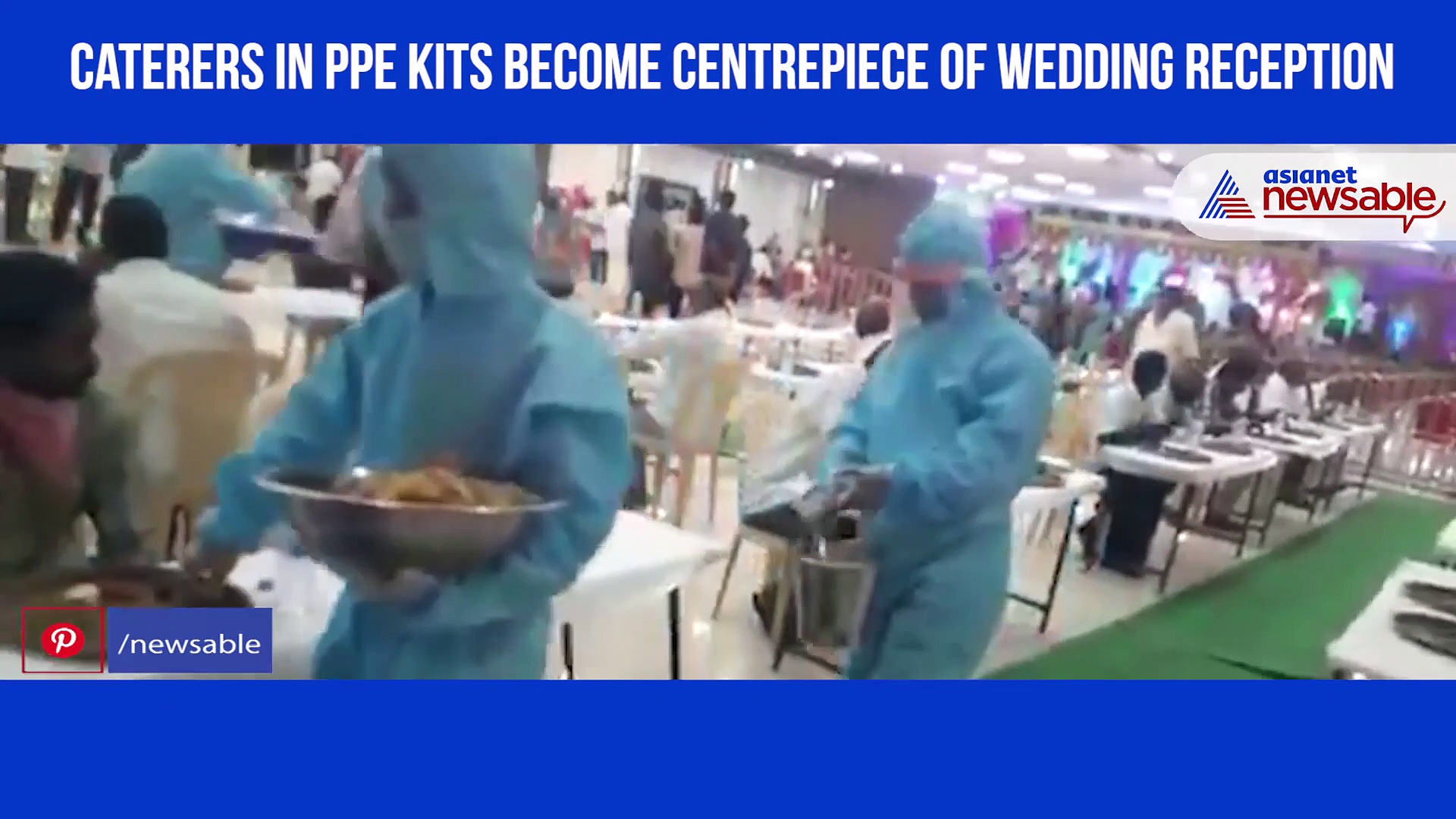 Caterers in PPE kits, serving food to guests make wedding reception video go viral