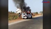 Police vehicle to protect Andhra Pradesh Deputy Chief Minister catches fire in Tirupati