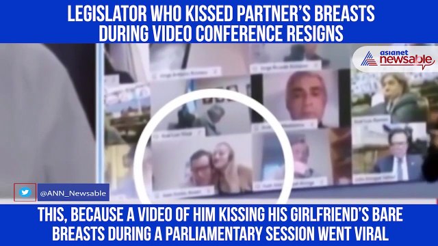Legislator kisses girlfriend