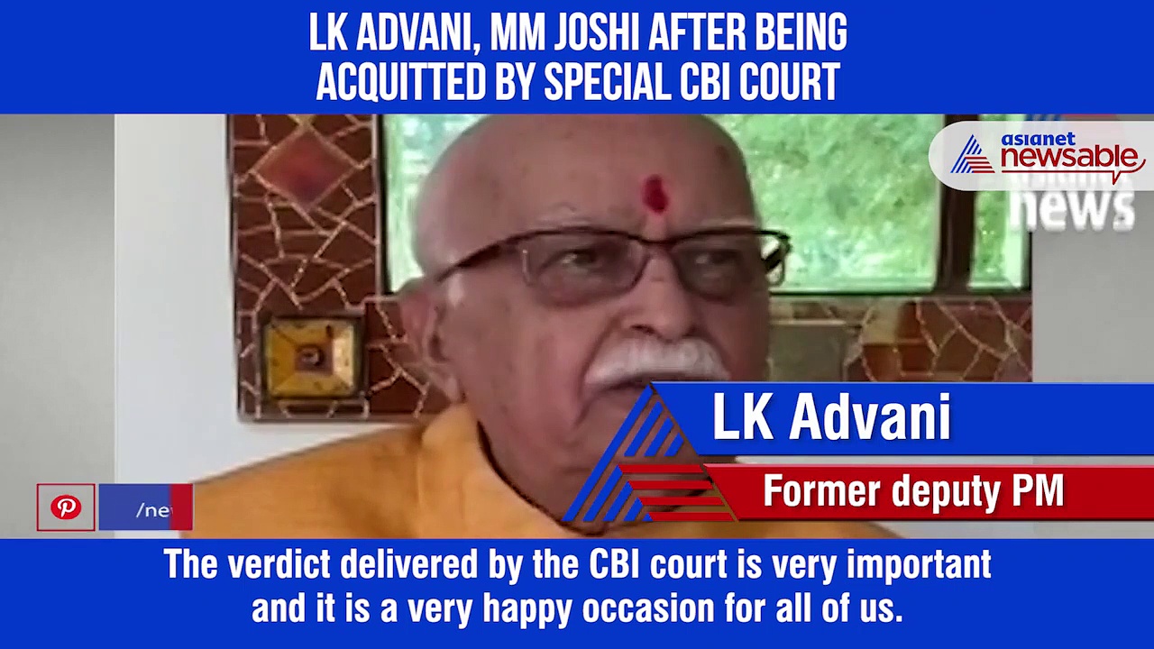 Babri verdict: LK Advani, MM Joshi welcome historic verdict; ‘court’s decision proves no conspiracy’