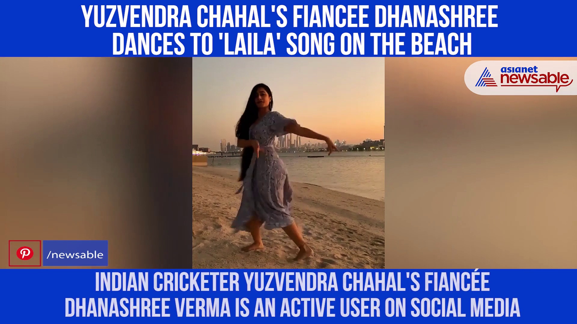 Watch: Yuzvendra Chahal's fiancee Dhanashree dances to 'Laila' song on the beach