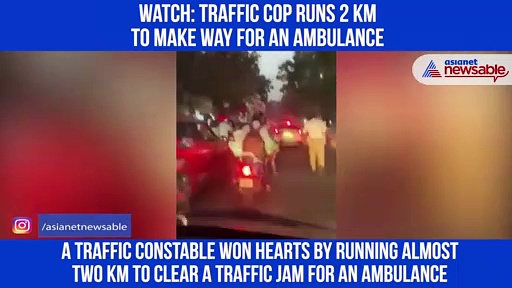 Hyderabad Traffic Police runs 2 km to clear traffic jam for ambulance, wins hearts