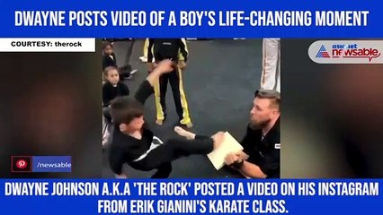 Dwayne posts video of a boy's life-changing moment