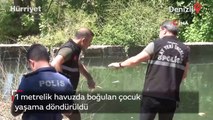 Bir metrelik havuzda boğulan çocuk yaşama döndürüldü