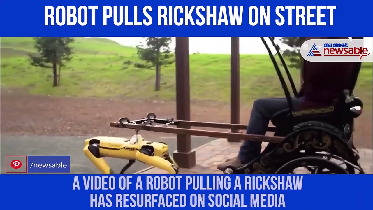 Watch: Video of robot pulling rickshaw goes viral