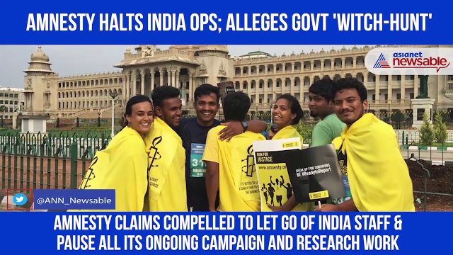 Amnesty International Halts India Operations; Alleges Govt 'Witch-Hunt'