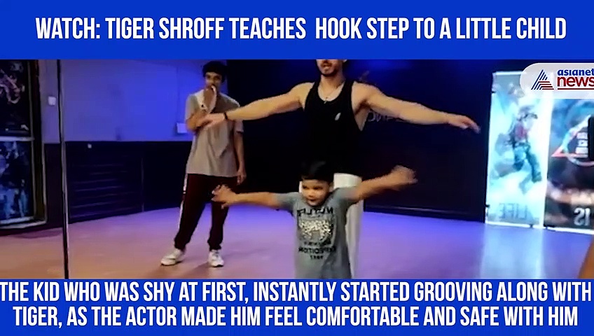 Tiger Shroff teaches 'hook step' to his little fan, video goes viral