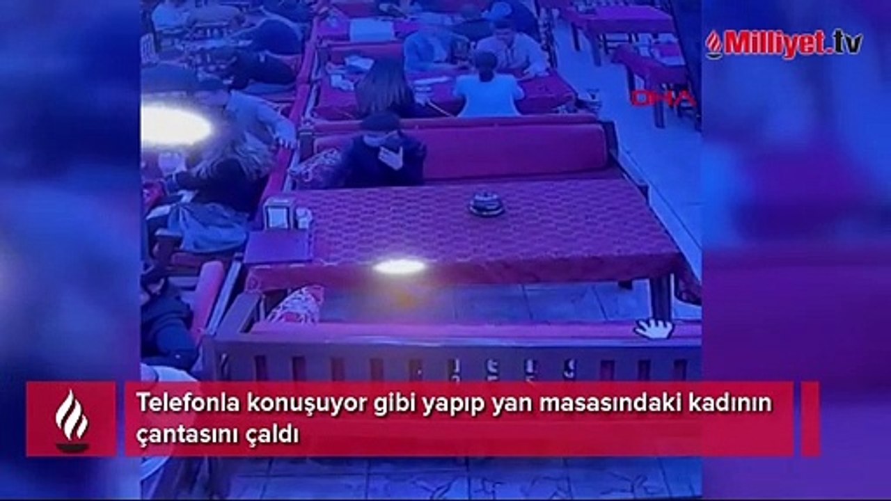 'Pes' dedirten rahatlık! Telefonla konuşuyor gibi yapıp çantayı çaldı