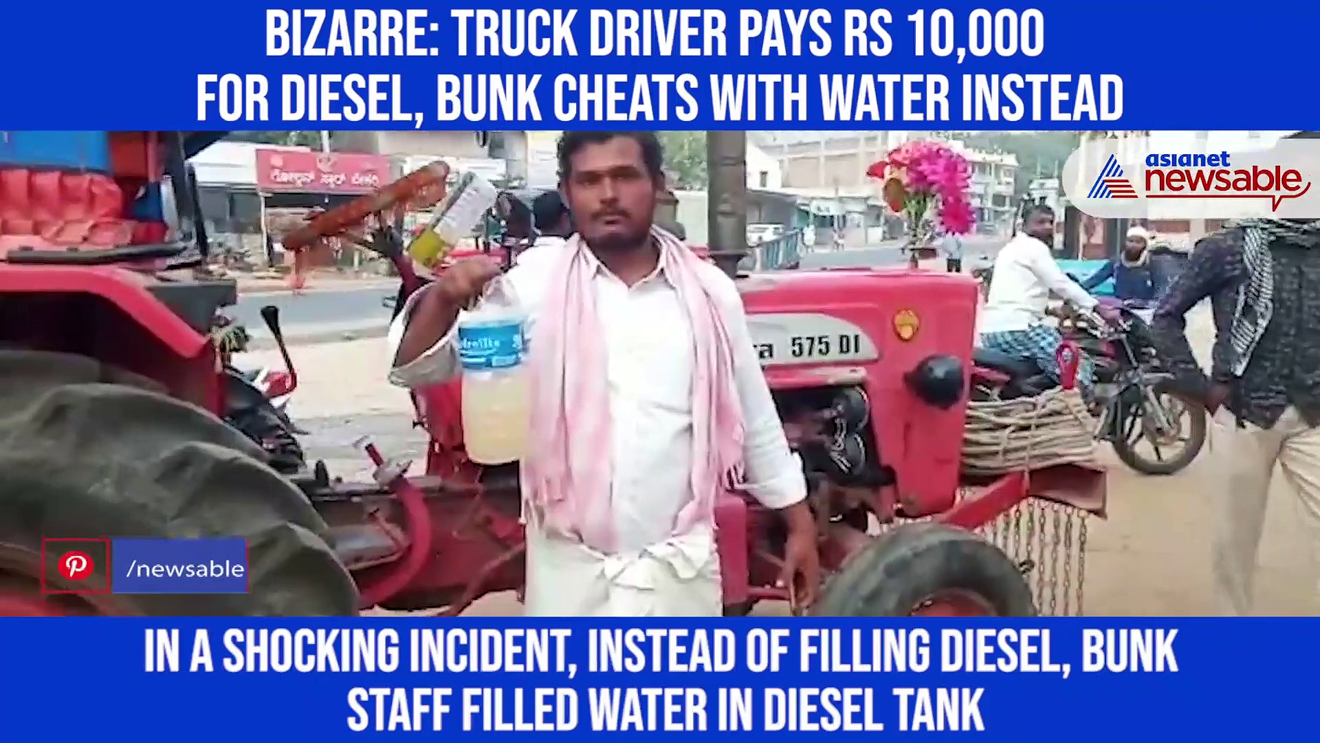 Bizarre: Truck driver pays Rs 10,000 for diesel, bunk cheats with water instead