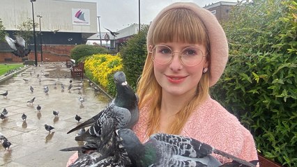 Meet Hartlepool's 'crazy bird woman' as she feeds the town's pigeons