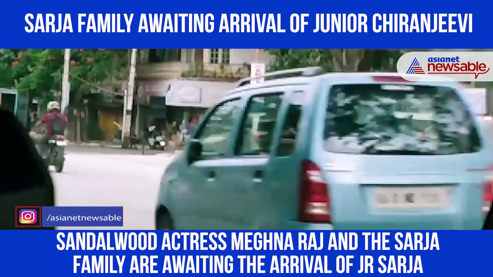 Meghna Raj visits hospital; Sarja family awaiting Junior Chiru