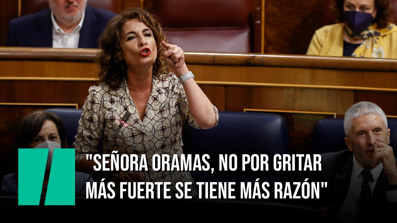 María Jesús Montero, a Ana Oramas: "Señora Oramas, no por gritar más fuerte se tiene más razón"