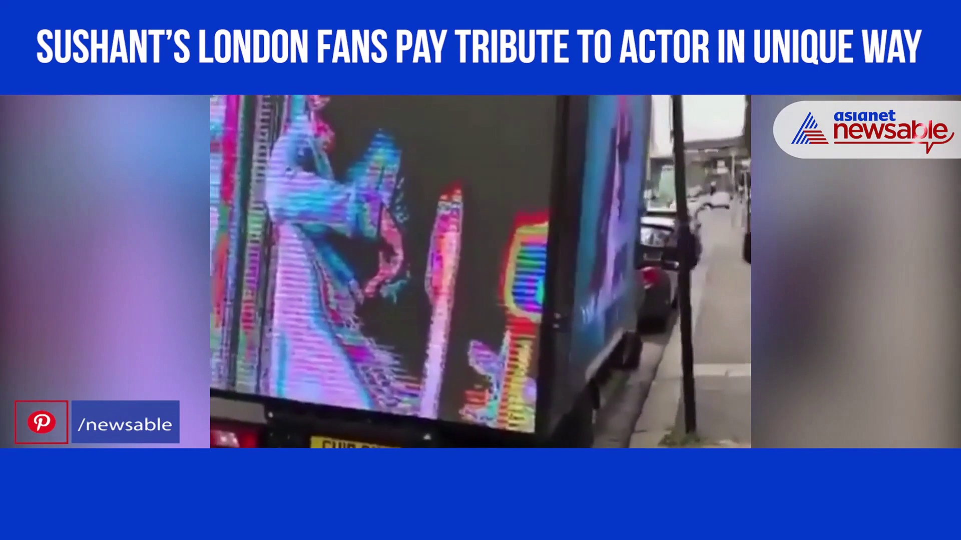 Truck in London with Sushant Singh Rajput’s pics goes viral