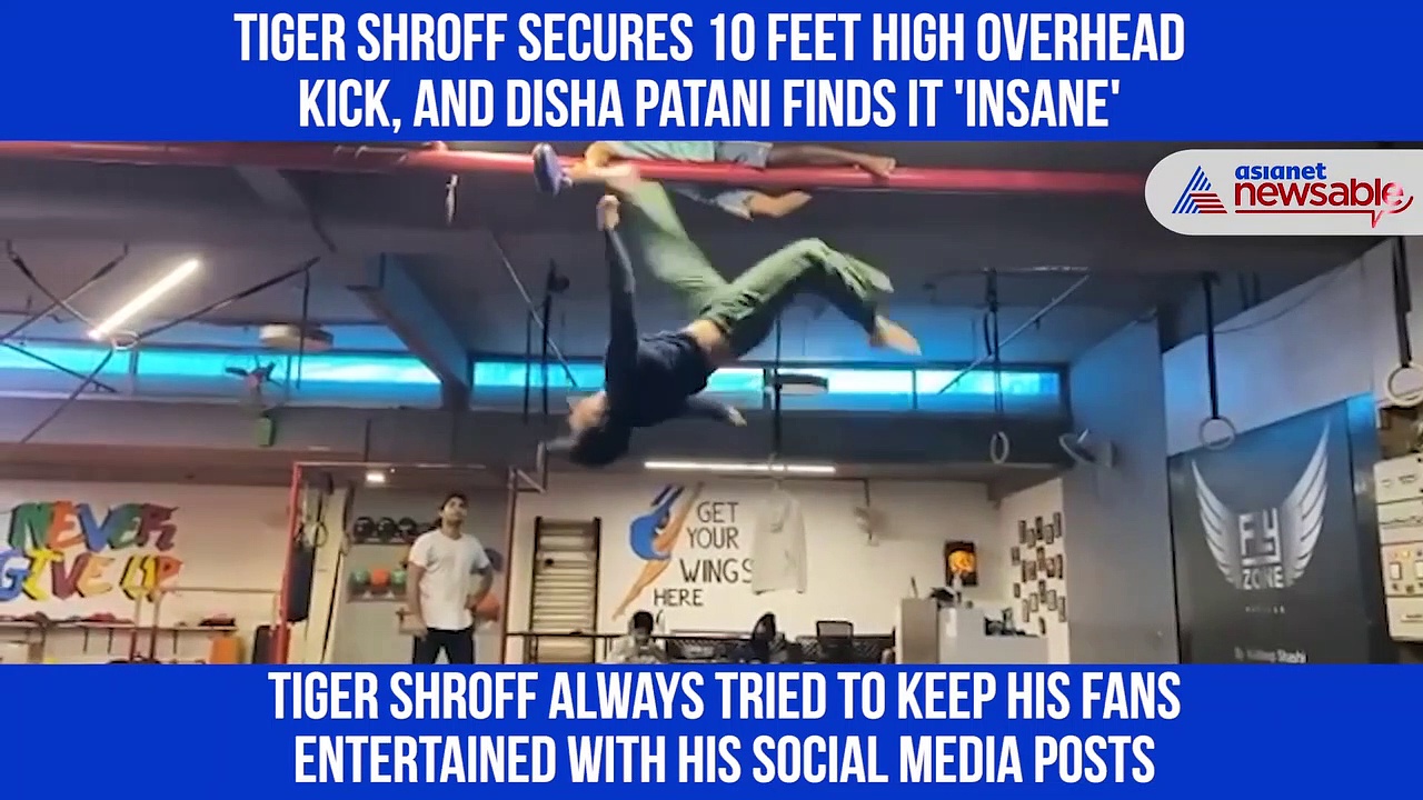 Here's how Disha Patani reacted to Tiger Shroff's '10 feet' high overhead kick