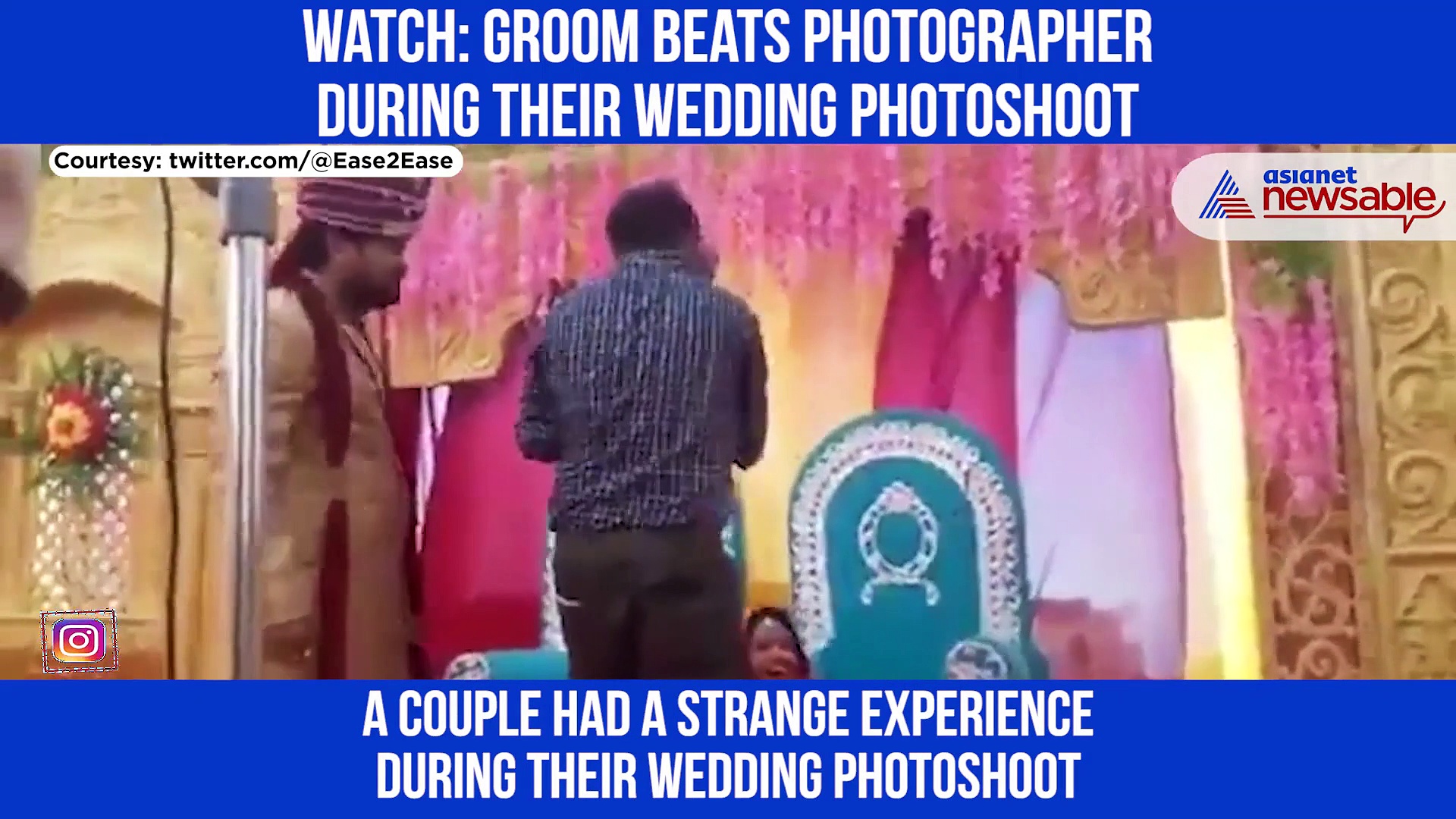 Groom slaps photographer for getting too close to bride? Watch this viral video