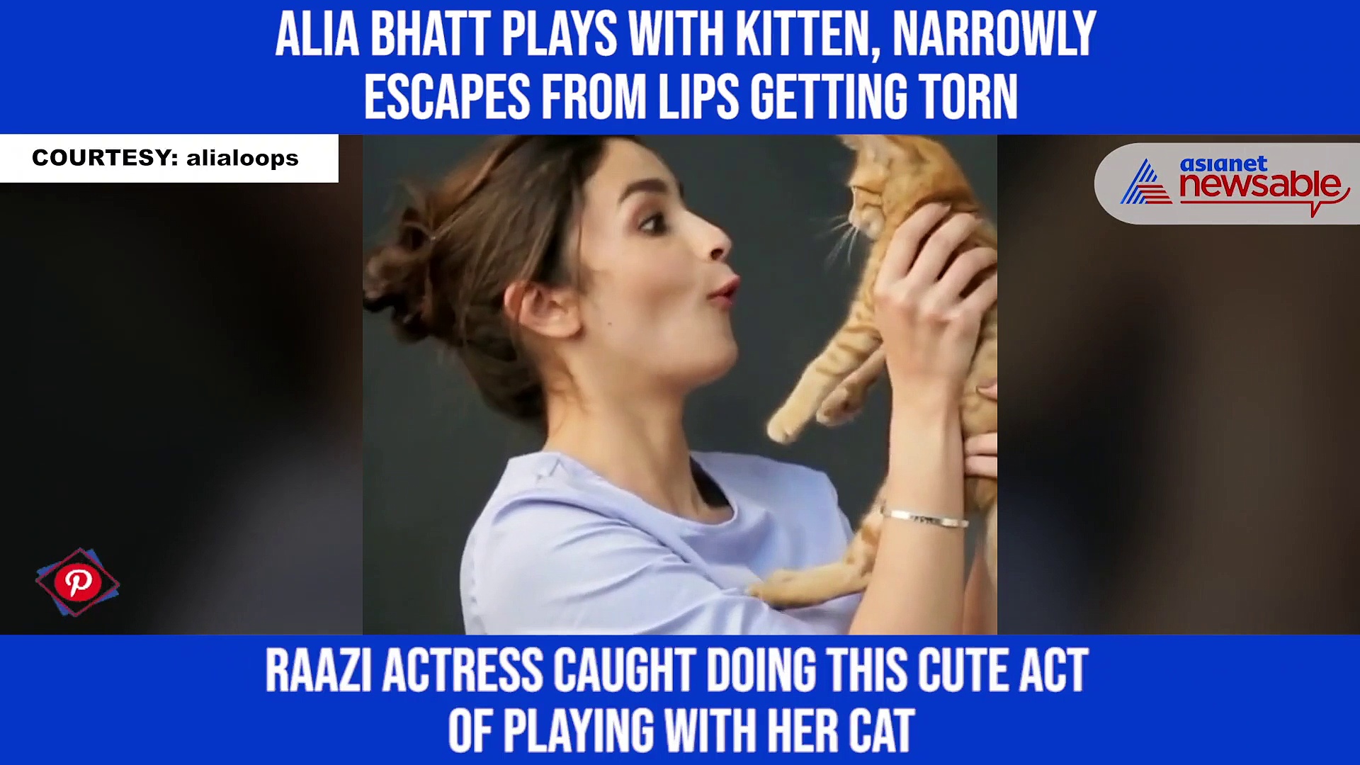 Alia Bhatt plays with kitten, narrowly escapes from lips getting torn