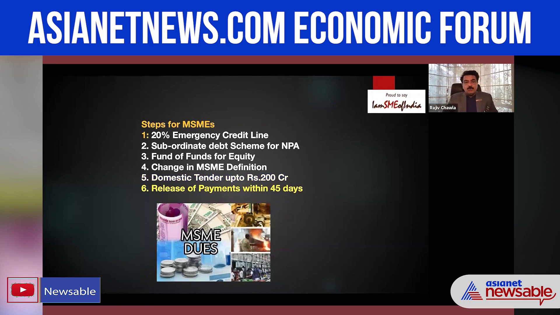 Asianetnews.com Economic Forum: How government is reviving MSMEs