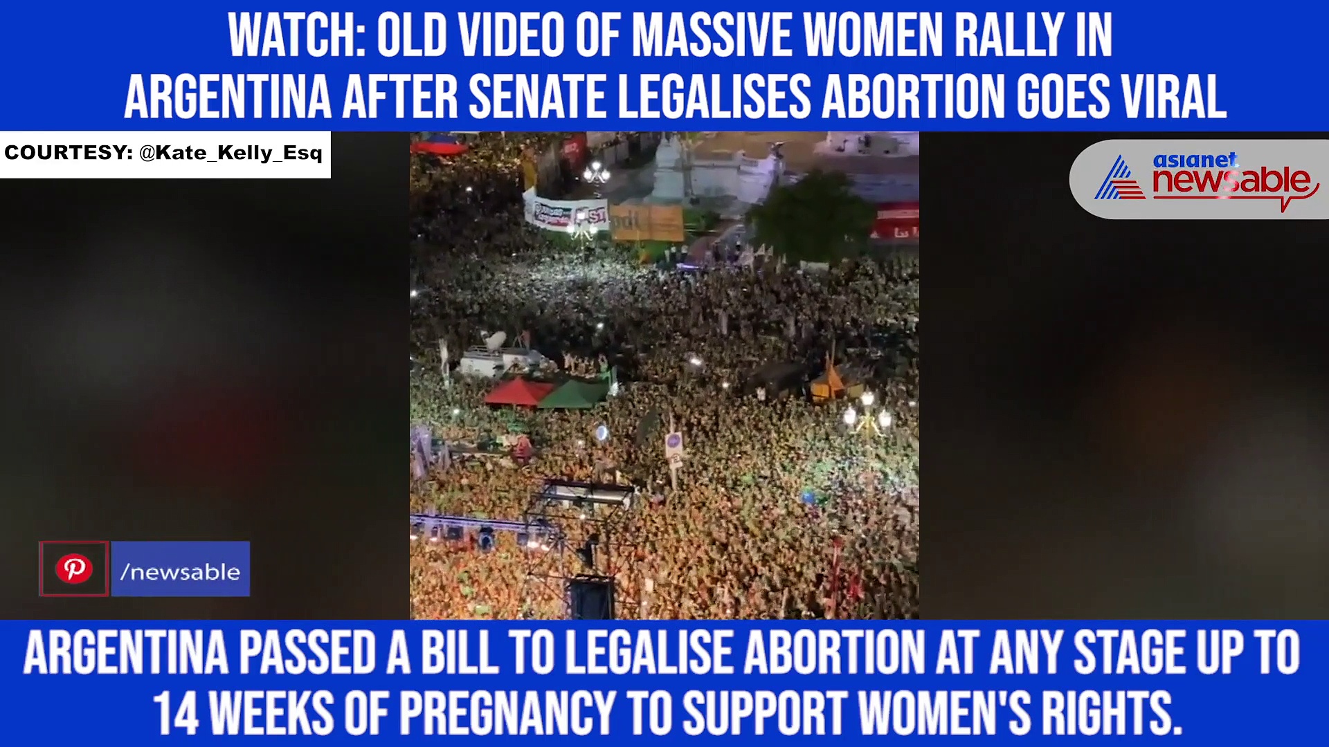 Watch: Old video of massive women rally in Argentina after Senate legalises abortion goes viral
