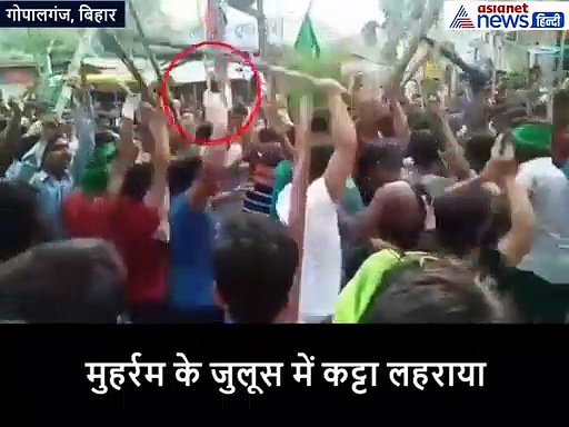 मुहर्रम के जुलूस में पिस्टल लहराते हुए दिखा शख्स, वीडियो वायरल