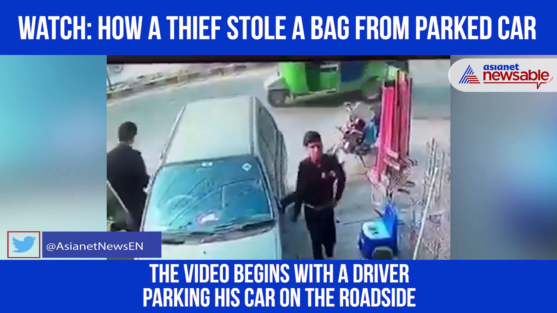 Here's how a thief stole bag from parked car; Watch the viral video