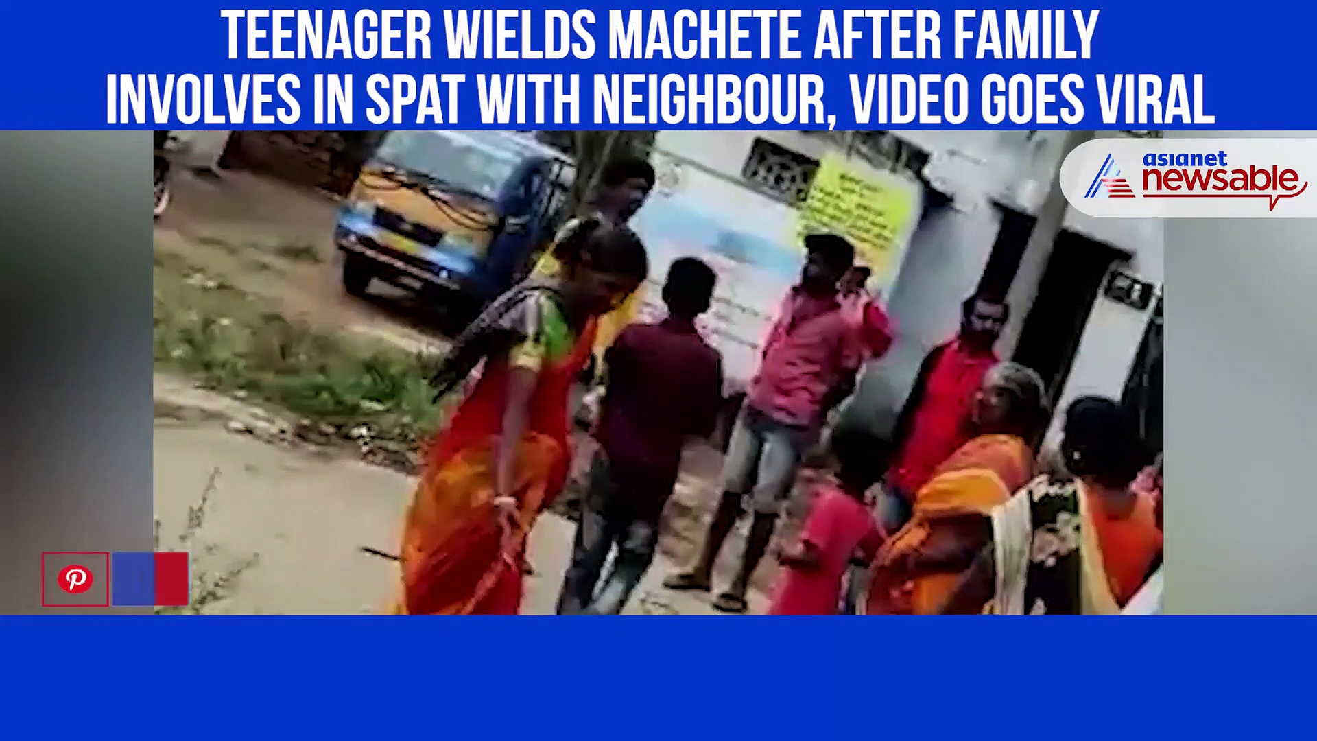 Teenager wields machete after family involves in spat with neighbour, video goes viral