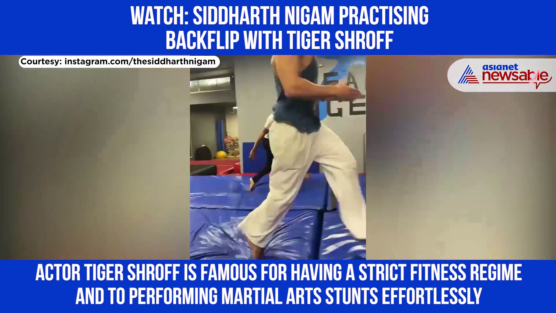 Tiger Shroff praised 'Aladdin' fame Siddharth Nigam for acing backflip with him