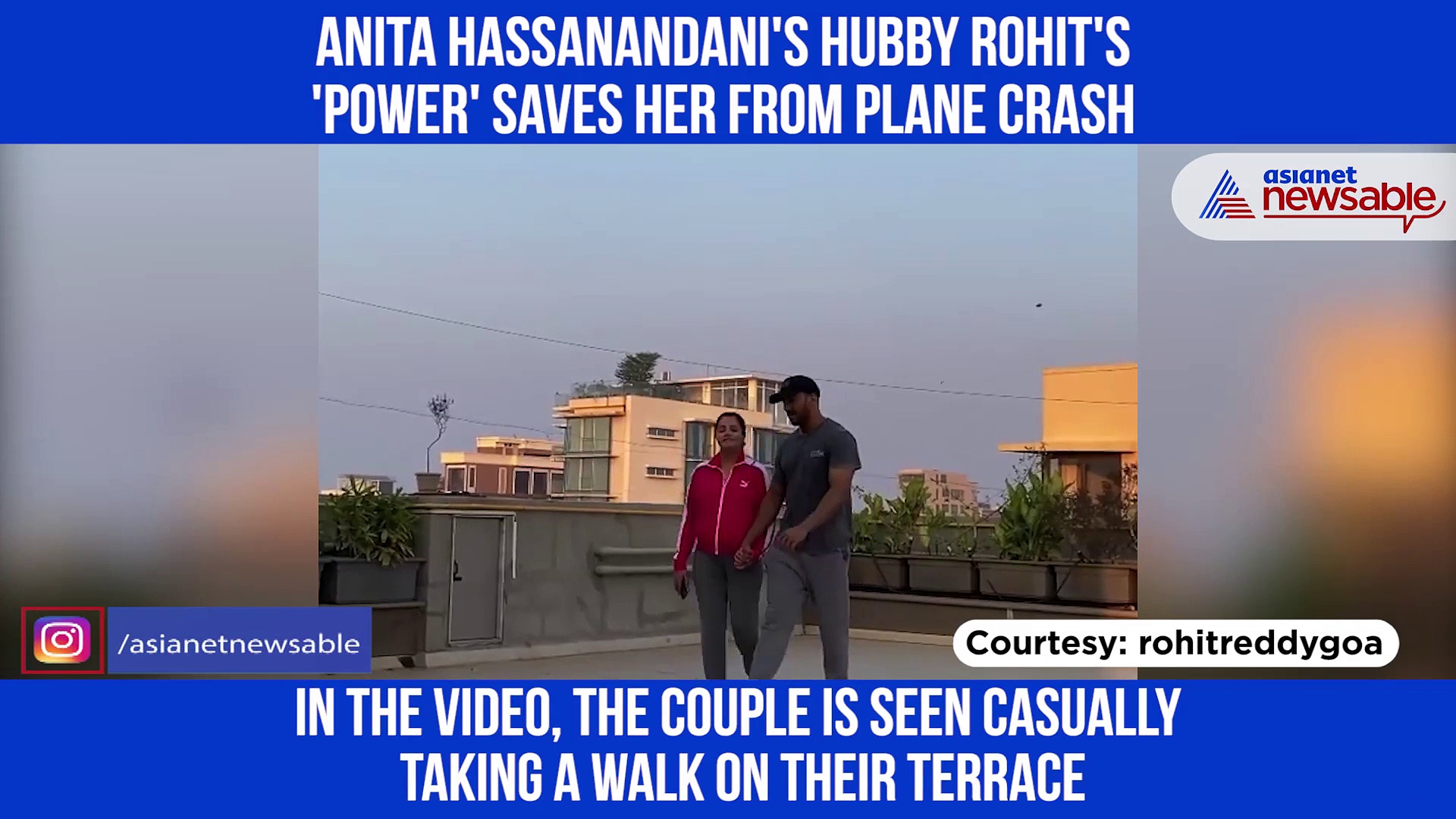 Watch funny video how Anita Hassanandani's hubby Rohit Reddy saves wifey from plane crash