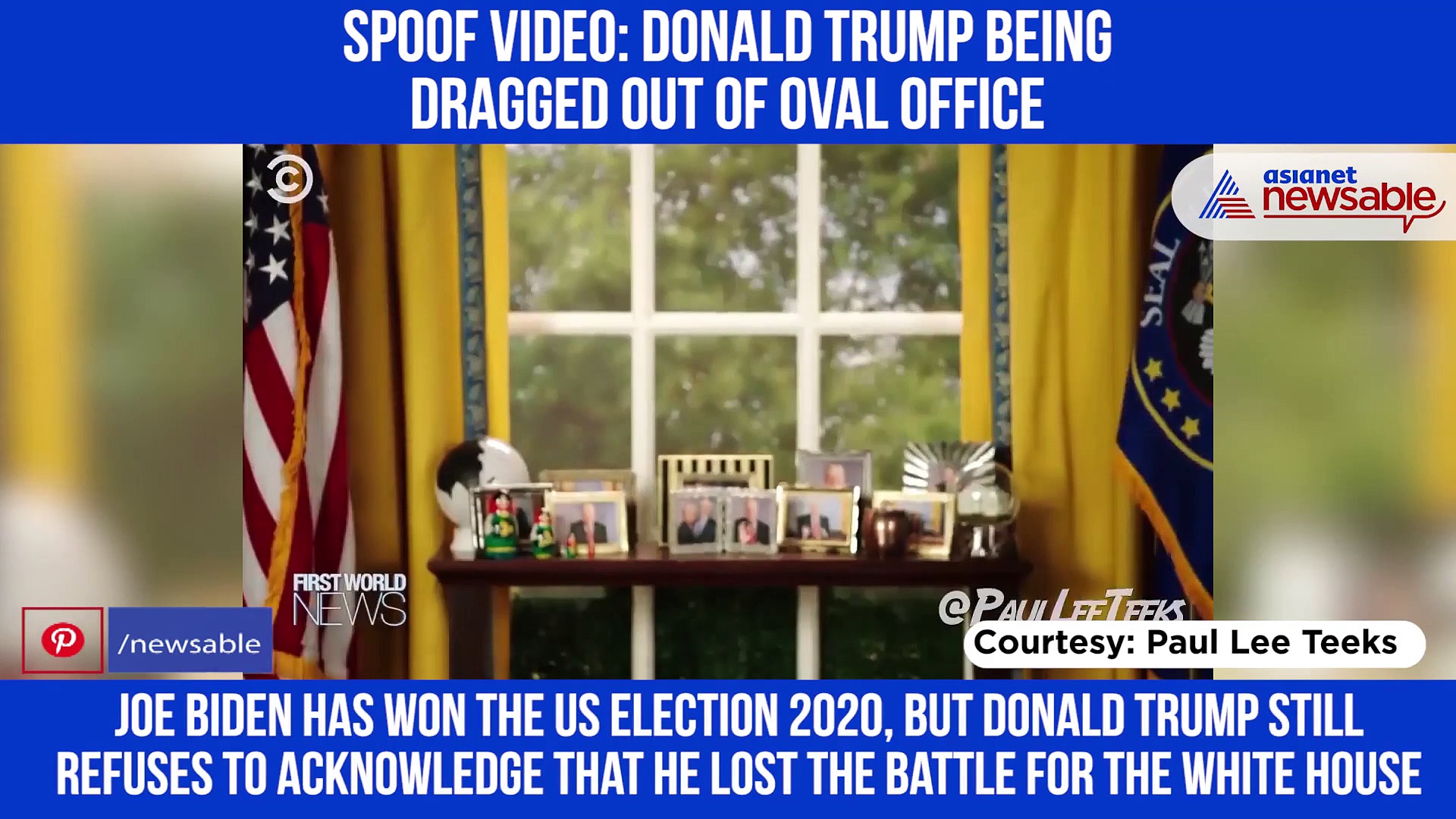 Spoof Video: Donald Trump being dragged out of Oval Office has gone viral