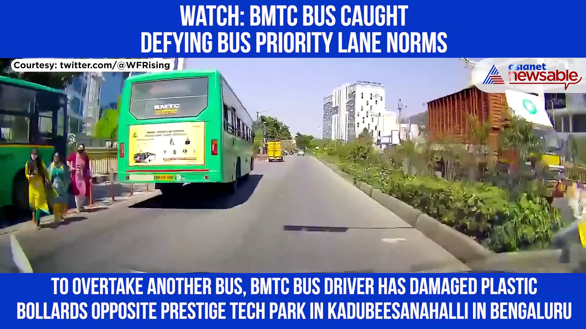 BMTC driver found flouting priority lane rules in Bengaluru, Watch video
